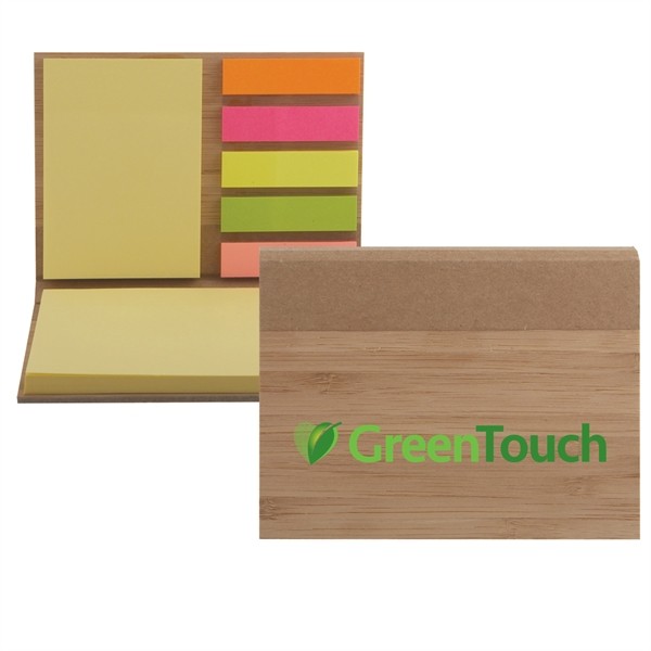 Bamboo Sticky Note Pad - Full Color for