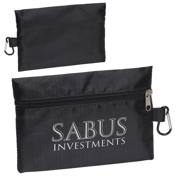 Zippered Ripstop Utility Bag with Carabiner for