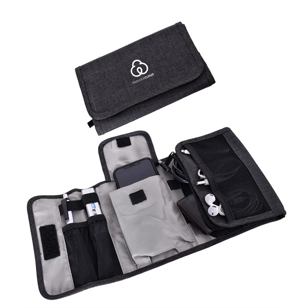 Folding Electronics Organizer for