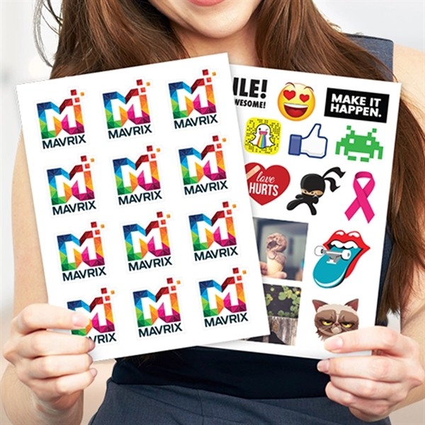 Glossy White Vinyl Sticker Pages for