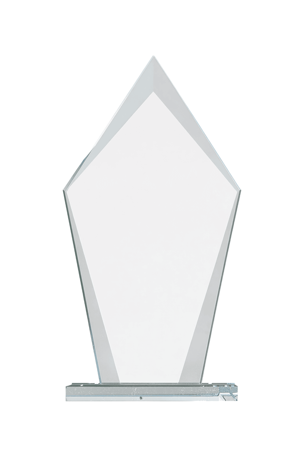 7 1/2" Diamond Clear Glass Award for