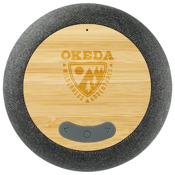 Garm Fabric & Bamboo Speaker with Wireless Chargin for