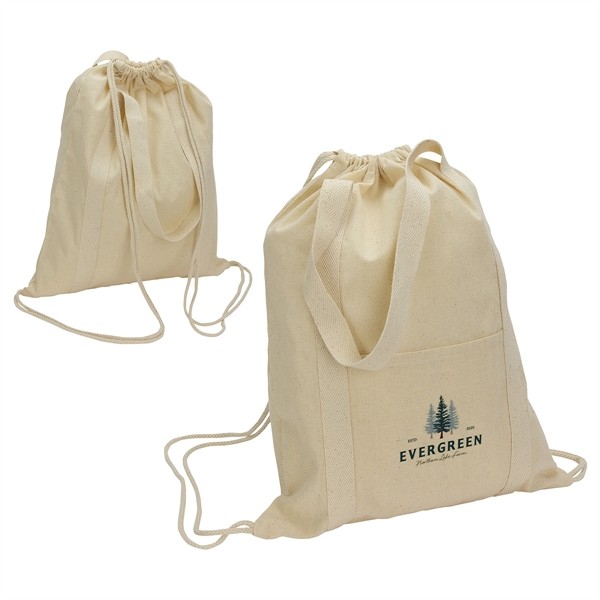 Orion 5 oz 50/50 Recycled Cotton Drawstring Backpack for