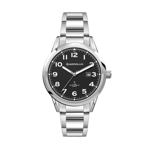 34MM SS, SILVER CASE, 3-HAND MVT, DTE for