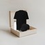 Black Shirt / Black Cap / White Bottle