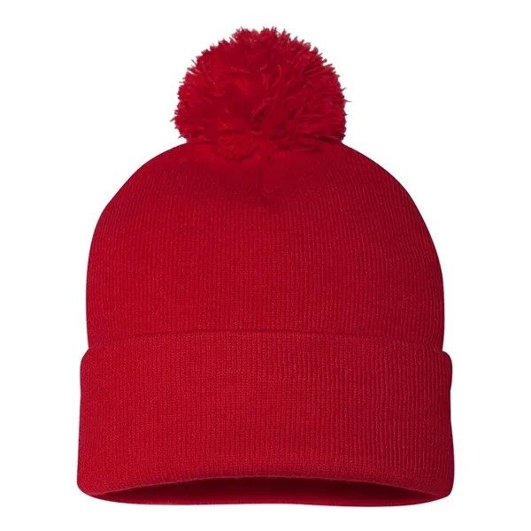 Sportsman 12" Pom-Pom Cuffed Beanie for