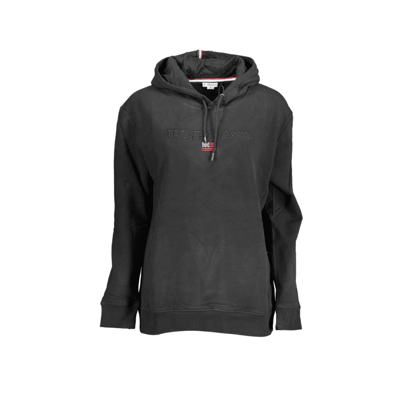 U.S. Polo Assn. Women's Black Cotton Sweater for