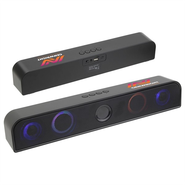 Rhyme Light Up Stereo Speaker Bar for